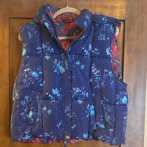Reversible Floral Puffer Vest